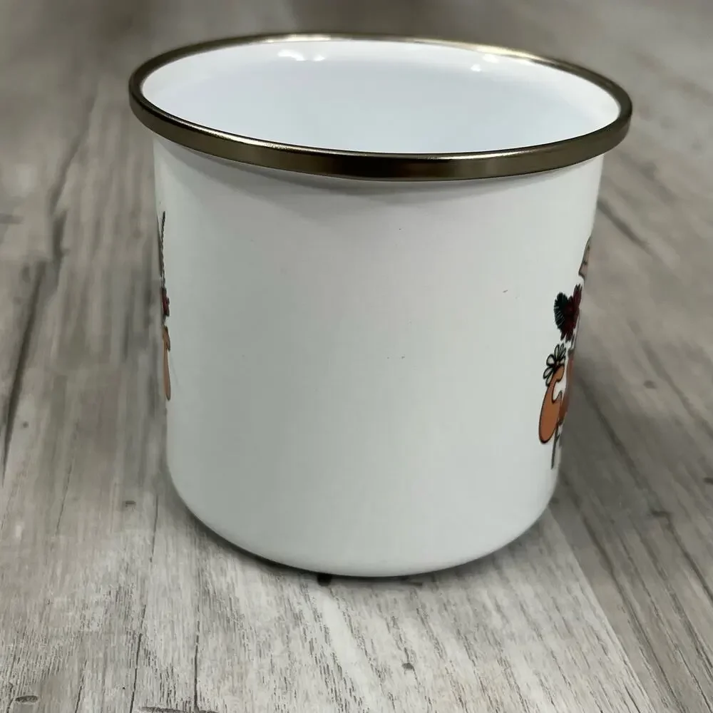 Craft Factory Wild Flower Stainless Steel Coffee Mug Tea Cup